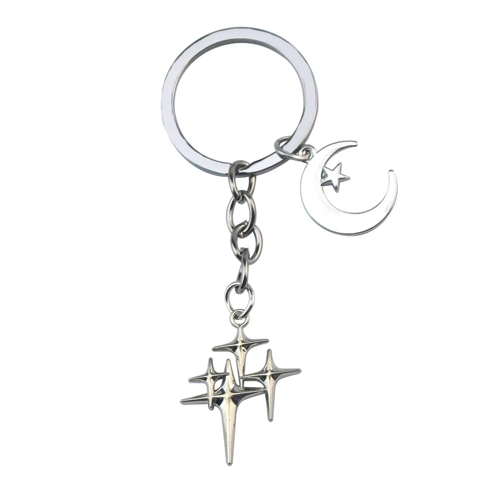 Silver star and moon charm set for PSP