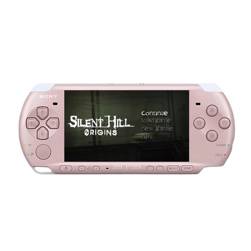 PSP 3000 in blossom pink, front view