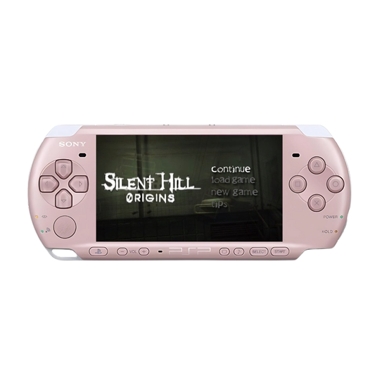 PSP 3000 in blossom pink, front view