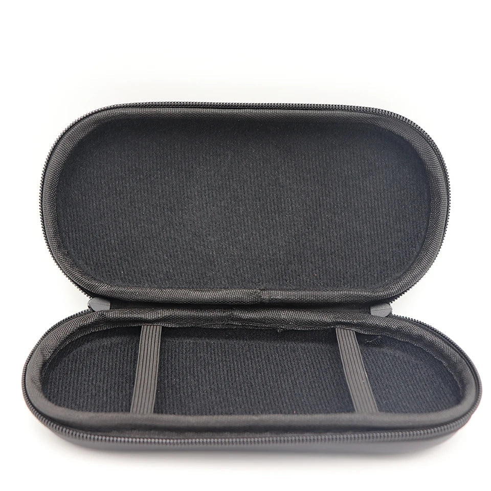 PSP travel case interior with console and cards