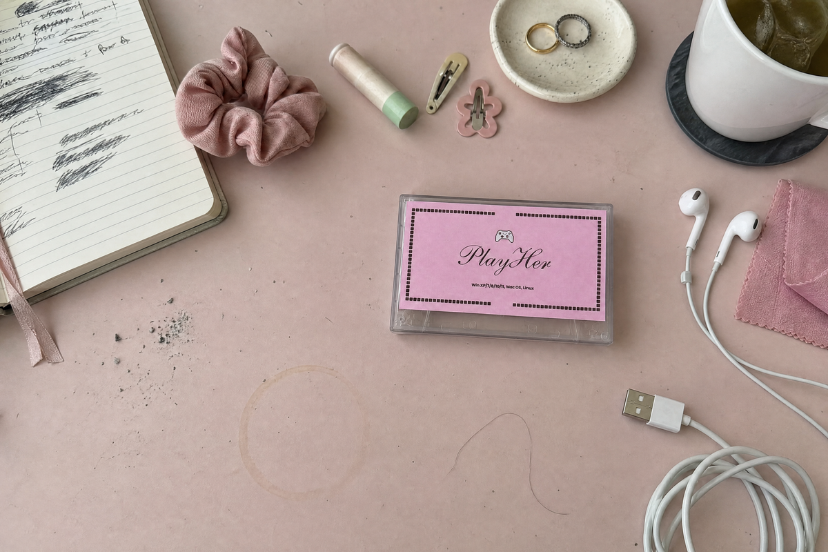 PlayHer console on a desk